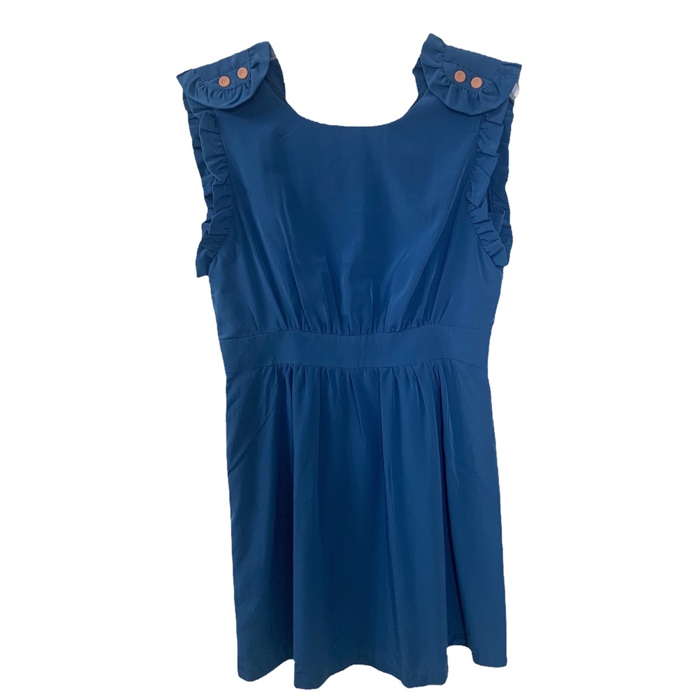 Teal Pinafore Sleeveless Mini Dress Apron Women’s Medium